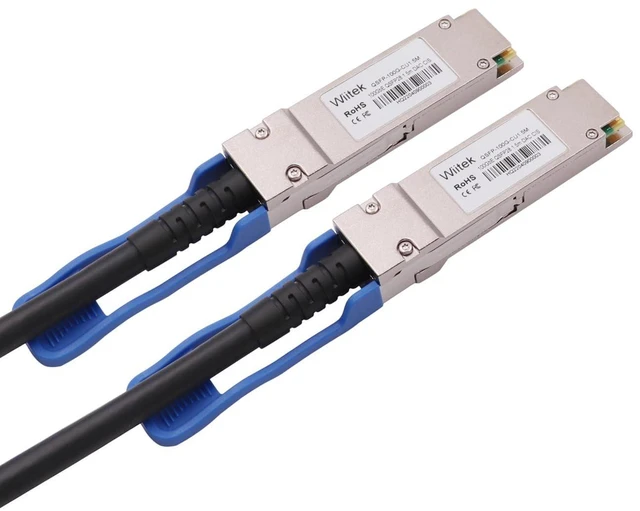Alt view image 8 of 10 - Wiitek 100GbE QSFP28 DAC Twinax Cable, 1.5 Meter 100GBASE-CR QSFP28 to QSFP28 Passive Copper Cable, Compatible for Cisco QSFP-100G-CU1.5M, Ubiquiti, Mikrotik, Netgear, Supermicro, Open Source Switches