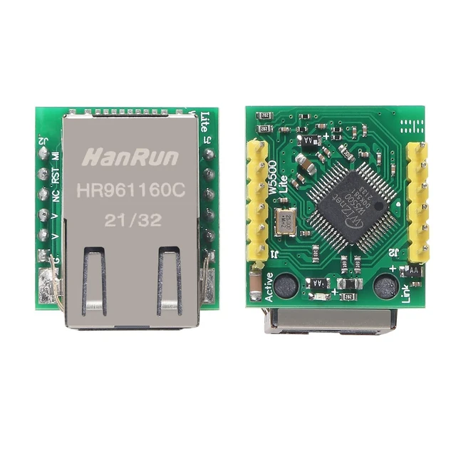 Alt view image 2 of 5 - WRIARICH ACEIRMC W5500 SPI to LAN Ethernet Network Module TCP IP STM32 Interface 3.3V 5V for Arduino WIZ820io RC5 (5pcs)