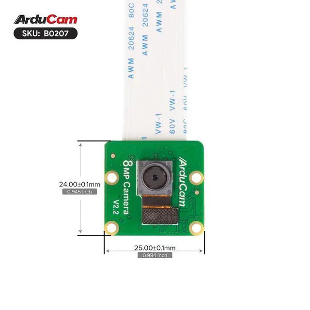 Alt view image 3 of 7 - WRIARICH for Raspberry Pi Camera Module V2-8 Megapixel,1080p IMX219 Raspberry Pi 5 Camera