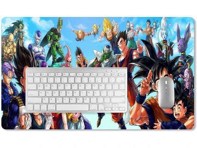 Alt view image 2 of 6 - WRIARICH kiyokidy Anime Dragon Ball Mouse Pad,Extended Gaming Mouse Pad with Stitched Edges, Large Mouse pad with Non-Slip Rubber Base for Work & Gaming, Office & Home, 35.4x15.7inch