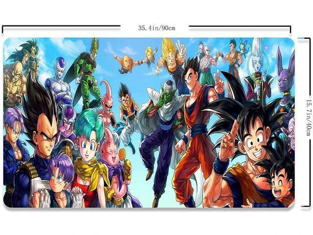 Alt view image 3 of 6 - WRIARICH kiyokidy Anime Dragon Ball Mouse Pad,Extended Gaming Mouse Pad with Stitched Edges, Large Mouse pad with Non-Slip Rubber Base for Work & Gaming, Office & Home, 35.4x15.7inch