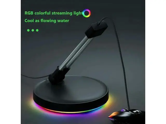 Alt view image 3 of 4 - WRIARICH RGB Mouse Bungee Cable Holder with Type-C Cable Gaming Mouse Cord Holder Anti-winding Gaming Mouse Bungee for Esports FPS Game