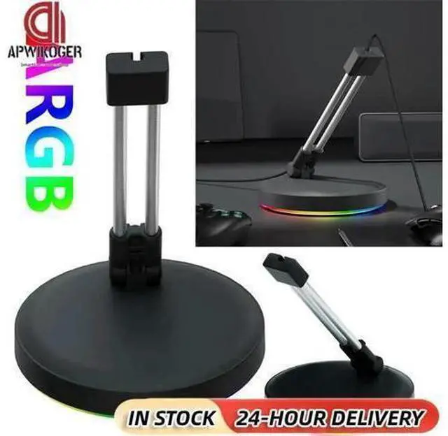 Main image of WRIARICH RGB Mouse Bungee Cable Holder with Type-C Cable Gaming Mouse Cord Holder Anti-winding Gaming Mouse Bungee for Esports FPS Game