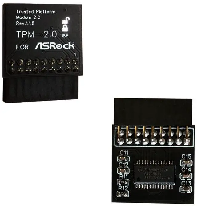 Main image of WRIARICH Professional TPM2.0 Security Module LPC 18 Pin As.Rock(18-1) Pin Motherboards Card for As.Rock TPM2 -SLI -S -SPI Platform Replacement Part