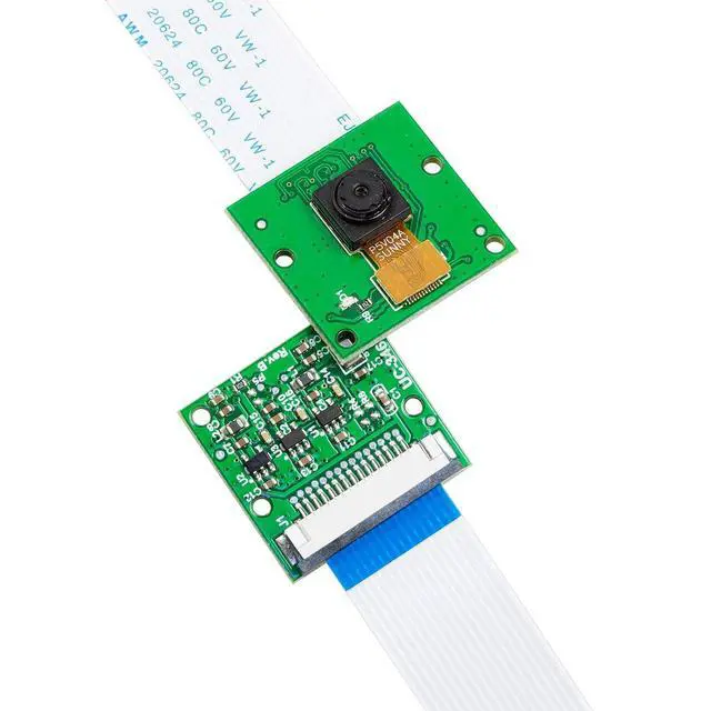 Alt view image 3 of 5 - WRIARICH for Raspberry Pi Camera, 5MP OV5647 Webcam, Monitor 3D Printer, with 3.28FT/100CM Long Extension Flex Ribbon Cable for Raspberry Pi 5, 4B, 3B+...