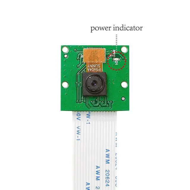 Alt view image 4 of 5 - WRIARICH for Raspberry Pi Camera, 5MP OV5647 Webcam, Monitor 3D Printer, with 3.28FT/100CM Long Extension Flex Ribbon Cable for Raspberry Pi 5, 4B, 3B+...