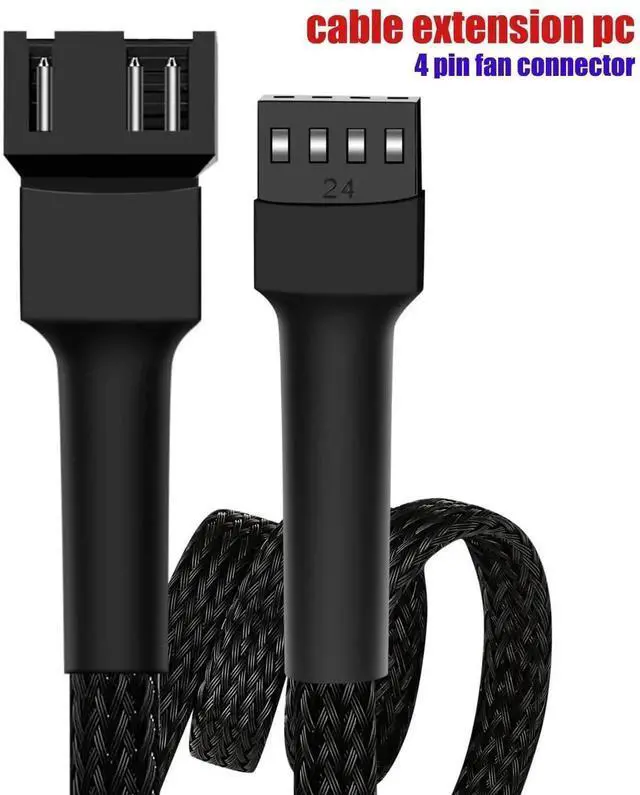 Alt view image 5 of 7 - WRIARICH 5 Pack 27cm (10.6 Inch) 4-Pin PWM Fan Extension Cables for PC Case Cooling Fans