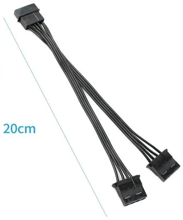 Alt view image 4 of 5 - WRIARICH 20cm 4Pin Molex IDE Power Splitter Cable, Single 4P IDE to Dual 4P IDE Extension Cord