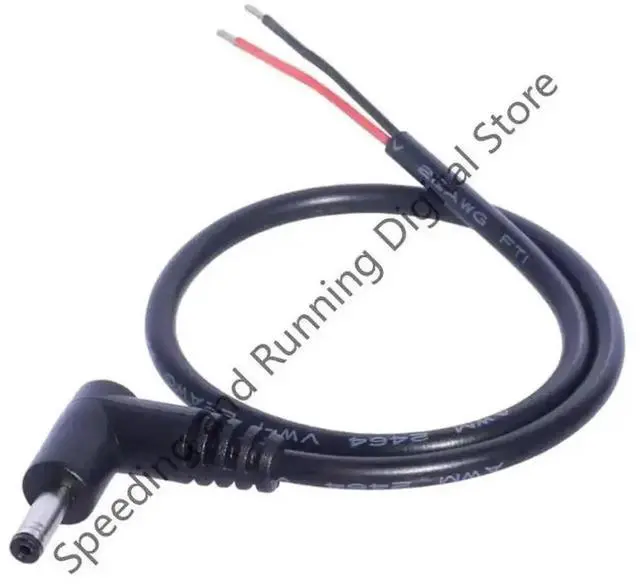 Alt view image 2 of 3 - WRIARICH 90 Degree Right Angle 3.5mm x 1.35mm Male DC Pigtail Power Cable, DC Charging Lead for CCTV Cameras & LED Light Strips
