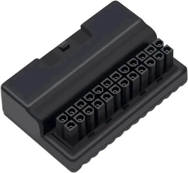 Main image of WRIARICH 90 Degree Right Angled ATX 24Pin Male to Female Power Adapter Board, L-Shaped 24 Pin ATX Power Converter for Desktop Motherboard & PC PSU Cable Routing