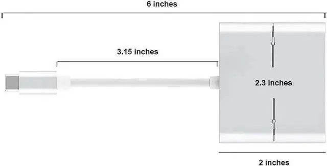 Alt view image 3 of 6 - WRIARICH USB-C Multiport Adapter with DP Alt Mode, USB Type-C to 4K HDMI + USB 3.0 + USB-C PD 20V 5A Charging Port Converter, Compatible with MacBook, Chromebook, Galaxy S8/S9, Yoga 900, XPS 13