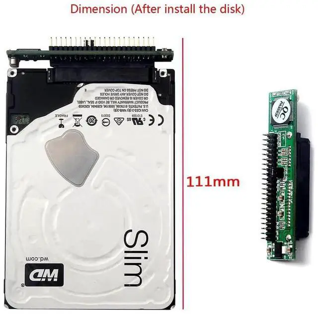 Alt view image 4 of 7 - WRIARICH SATA Female to 44Pin IDE Laptop PCB Adapter for 2.5" HDD