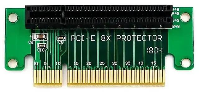 Alt view image 4 of 6 - WRIARICH PCIe 8X 90-Degree Left Angle Riser Card, 1U Height Server PCI-E Slot Adapter