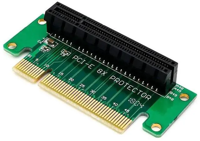 Alt view image 6 of 6 - WRIARICH PCIe 8X 90-Degree Left Angle Riser Card, 1U Height Server PCI-E Slot Adapter