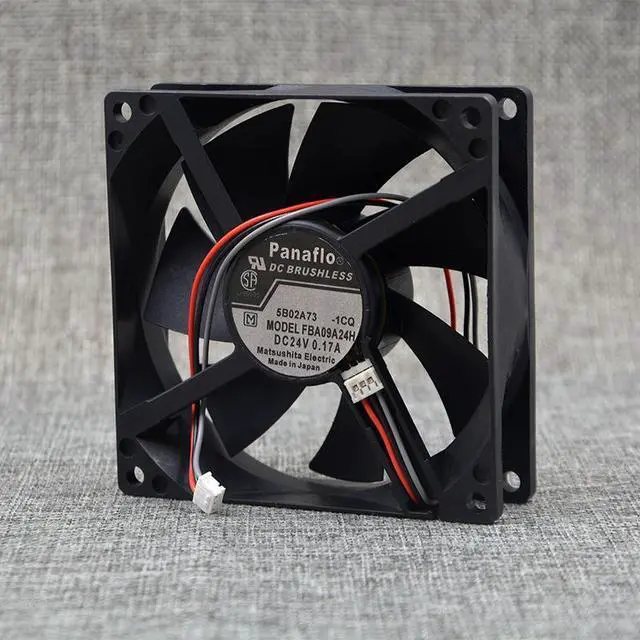 Alt view image 3 of 4 - WRIARICH For Panasonic FBA09A24H 90mm 9025 DC 24V 0.17A Inverter Cooling Fan, 3-Pin Industrial Cabinet Fan