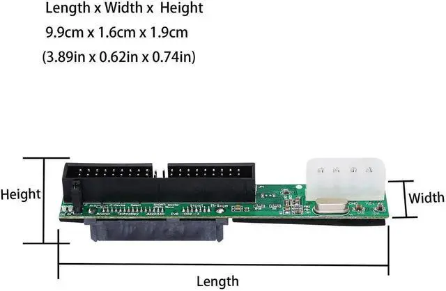 Alt view image 7 of 7 - WRIARICH SATA Female to 40Pin Male 3.5" IDE Adapter, IDE Hard Drive to SATA Interface Converter for Desktop PC