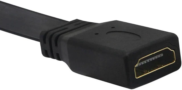Alt view image 2 of 7 - WRIARICH 1FT Flat Slim HDMI Extension Cable, HDMI A Male to A Female (Black)