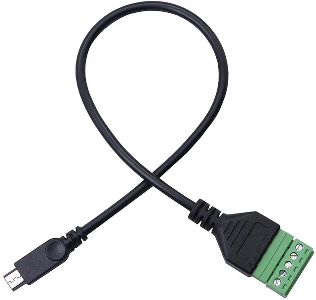 Alt view image 2 of 7 - WRIARICH 1ft Micro USB Male to 5 Pin Screw Terminal Female Adapter, Solderless Charging & Data Transfer Extension Cord