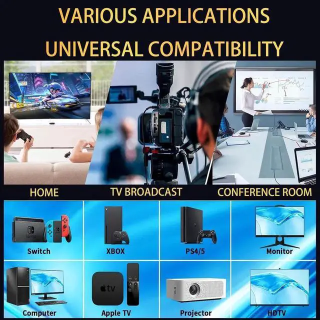Alt view image 3 of 7 - WRIARICH 5ft Nylon Braided HDMI 2.1 Ultra High Speed Cable, 48Gbps Bandwidth Supports 8K@60Hz(7680×4320), 4K@120Hz, Dynamic HDR10, eARC, 3D & Dolby Atmos