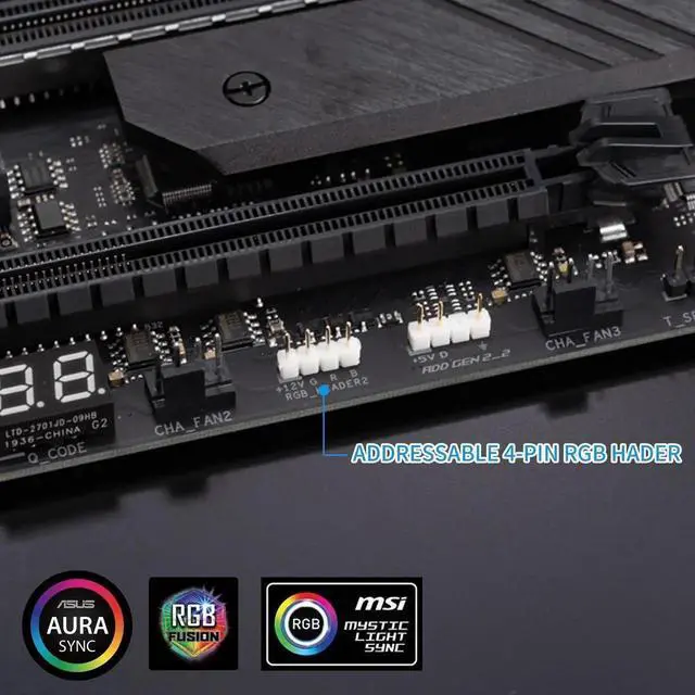 Alt view image 3 of 6 - WRIARICH 50CM 4Pin 12V RGB Splitter Cable, PWM RGB Adapter Cord for PC Case LED Lighting