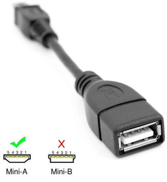 Alt view image 6 of 7 - WRIARICH VMC-UAM1 USB 2.0 OTG Cable, Mini A Male to USB A Female Host Adapter Cord for Sony Handycam Camcorders, Classic PDA & Old-Style Mini-A Port Smartphones