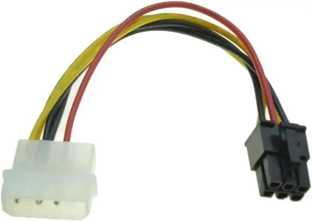 Alt view image 5 of 6 - WRIARICH 4 Pin Molex to 6 Pin PCIe GPU Power Adapter Converter Cable for Graphics Card