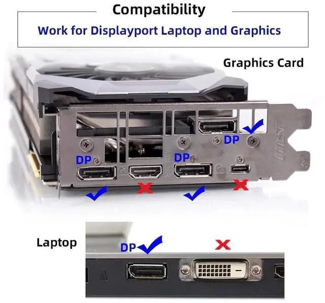 Alt view image 3 of 7 - WRIARICH 4K DisplayPort Virtual Display Dummy Plug, DP Headless Ghost Monitor Emulator with DDC EDID Support, 4K@17Hz Display Emulator Adapter for Remote Access, Mining, Gaming PC, Black