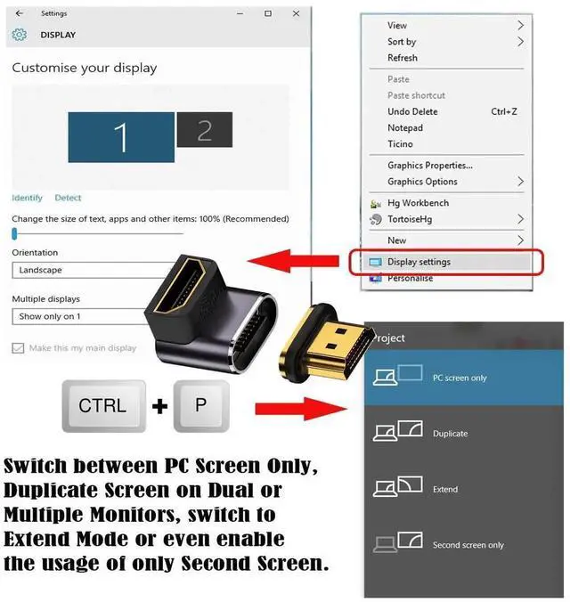 Alt view image 6 of 7 - WRIARICH Magnetic HDMI 2.1 90 Degree Down Angle Male to Female Adapter, 48Gbps High Speed 8K@60Hz 4K@120Hz Gold-Plated HDMI Gender Changer for Gaming Monitor HDTV PC