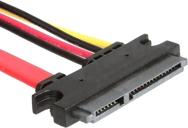 Alt view image 2 of 4 - WRIARICH 50CM Red 22Pin SATA III 6Gbps Combo Cable, 22Pin to 7Pin Data + 4Pin Molex Power