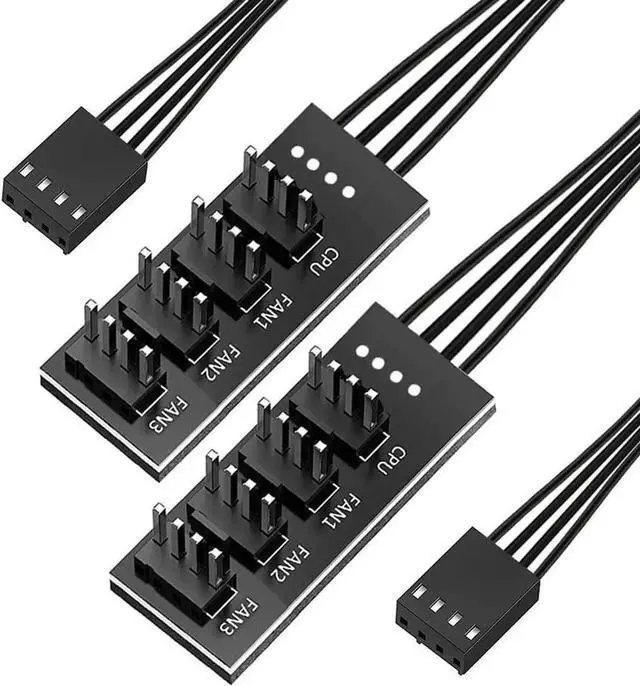 Main image of WRIARICH 2 Pack 4-Pin PWM Fan Splitter Hub, CPU Fan Header Multi Splitter Cable, Fits 12V 3Pin/4Pin PC Case & CPU Cooling Fans