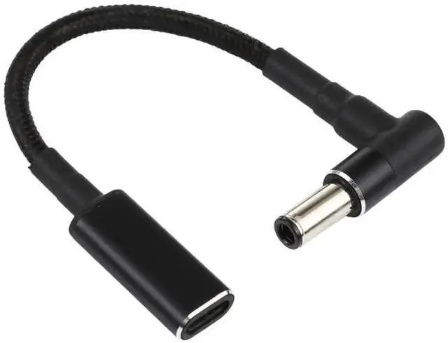 Main image of WRIARICH Nylon Braided 6.0×0.6mm DC Elbow to USBC PD Adapter Cable|18.520V Input, Max 100W PD Power Conversion Cord
