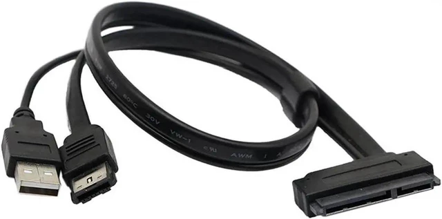 Main image of WRIARICH 1.64FT USB Powered eSATA to 2.5" 22Pin SATA SSD/HDD Adapter Cable for Laptop & Desktop