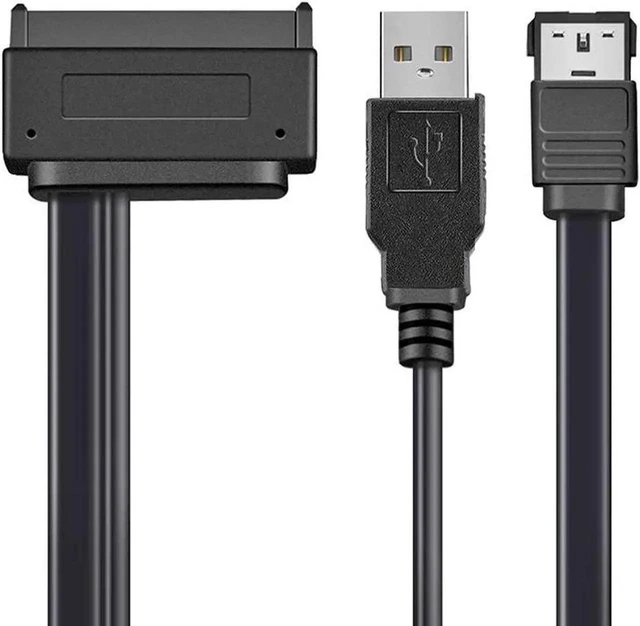 Alt view image 2 of 4 - WRIARICH 1.64FT USB Powered eSATA to 2.5" 22Pin SATA SSD/HDD Adapter Cable for Laptop & Desktop