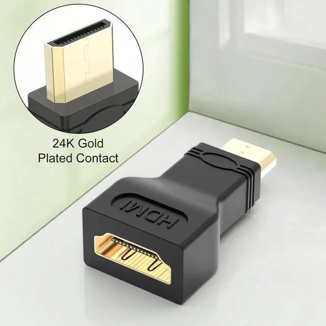 Alt view image 5 of 6 - WRIARICH 2 Pack Gold-Plated HDMI Female to Mini HDMI Male Adapter, Standard HDMI to Mini HDMI Converter for Digital Camera, Camcorder, Tablet & Laptop