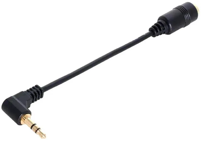 Alt view image 2 of 6 - WRIARICH 10cm 90 Degree Right Angle 3 Pole TRS 3.5mm Male to Female Stereo Audio Extension Cable, L-Shaped Headphone Aux Extension Cord