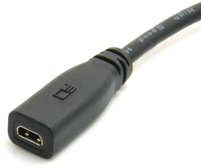 Alt view image 3 of 7 - WRIARICH 10cm Micro HDMI Type D Female to Mini HDMI Type C Male Converter Cable, HDMI 1.4 Cord for Camera Monitor