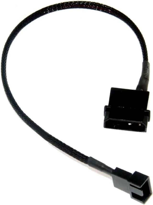 Main image of WRIARICH 2 Pack Molex to 3Pin Fan Power Adapter Cable, 12V PC Case Fan Connector