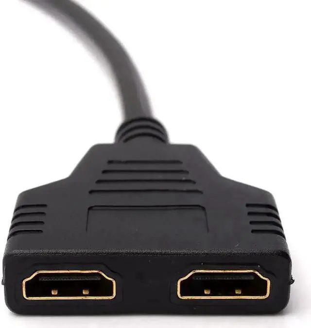 Alt view image 4 of 7 - WRIARICH 1 In 2 Out HDMI Splitter Cable, 1080P Full HD Male to Dual Female Y Splitter Cord for HDTV, LED & LCD Displays