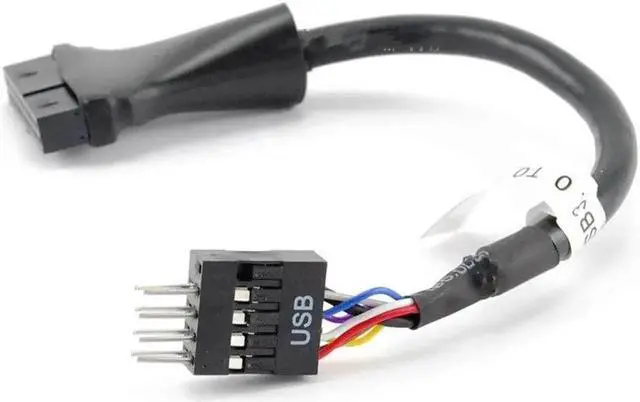 Alt view image 2 of 3 - WRIARICH 4 Inch USB 3.0 20-Pin Female to USB 2.0 8-Pin Male Motherboard Header Adapter