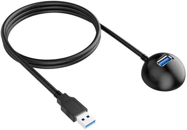 Main image of WRIARICH 3.3FT/1M USB 3.0 Male to Female Extension Cable with Fixed Pedestal Stand, 5Gbps Desktop USB Extender for Flash Drives, Keyboard, Mouse & Laptop Peripherals