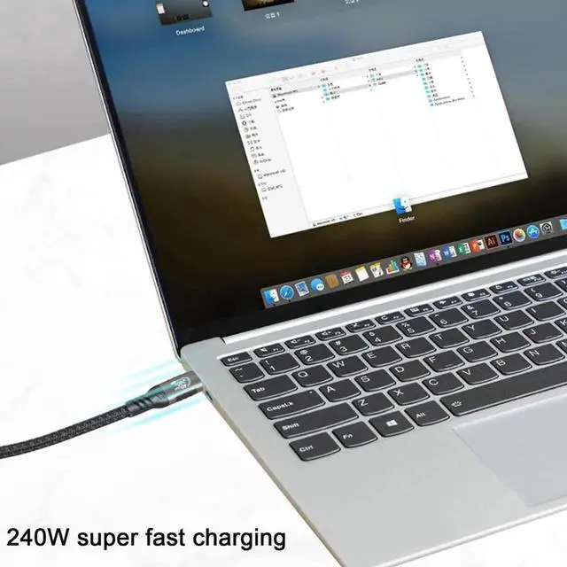 Alt view image 6 of 7 - WRIARICH 1M USB4 Cable, 240W PD 40Gbps USB C to USB C Charging Cord, 8K@60Hz Video, Thunderbolt 3 Compatible for MacBook Pro, Intel CPU, TS4 Docking & SSD