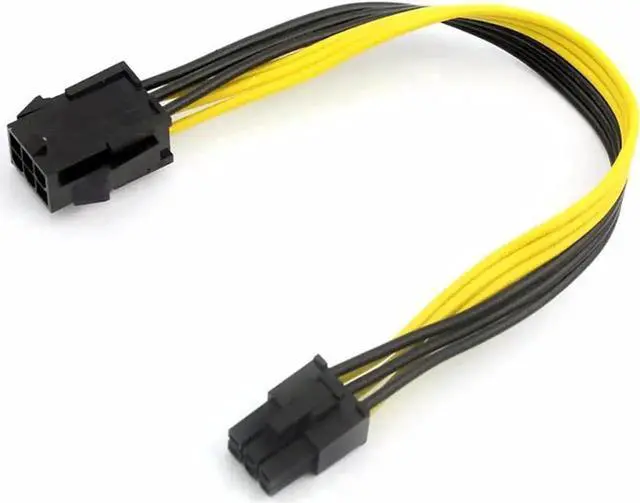 Alt view image 3 of 4 - WRIARICH 12 Inch 18AWG PCIe 6Pin Male to Female Extension Power Cable for GPU