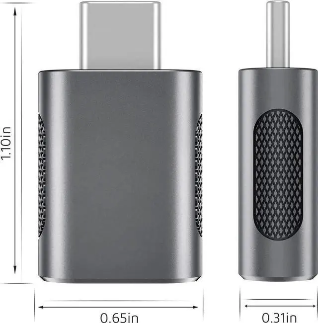 Alt view image 3 of 7 - WRIARICH 4 Pack 10Gbps Upgrade USB C Male to USB A Female OTG Adapter, Thunderbolt 3/4 Type-C to USB 3.0 Converter Space Grey Compatible with MacBook Pro Air iPad iMac All USB-C Devices