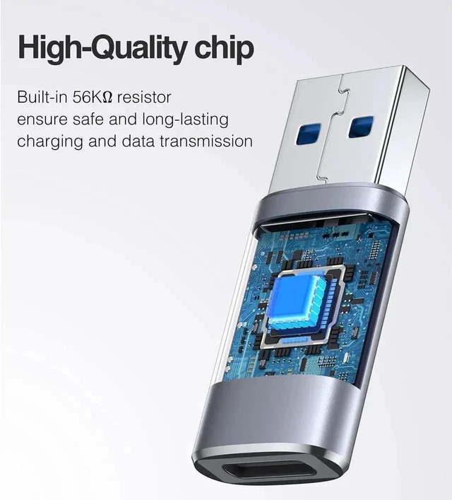 Alt view image 2 of 7 - WRIARICH USB C Female to USB A Male Adapter, 10Gbps USB 3.1 Gen 2 SuperSpeed Connector, Type-C to USB A Charging & Data Sync Adapter for Laptop, Power Bank, Type-C Earphone