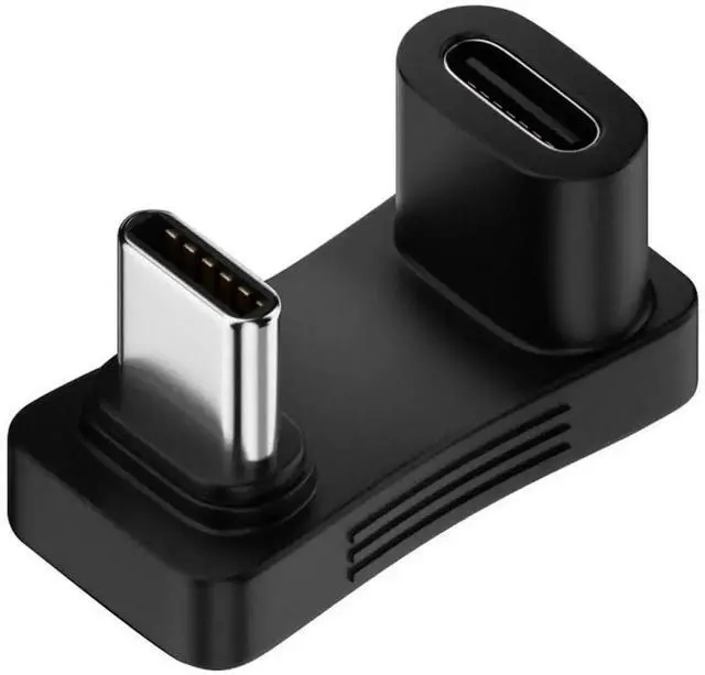 Main image of WRIARICH U-Shaped Right Angle USB 3.0 Type-C Male to Female Adapter, 10Gbps Data Video Power Converter Back Angled Connector for Steam Deck Phones Laptops