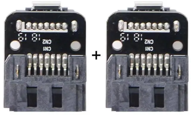 Alt view image 5 of 7 - WRIARICH 90 Degree Right Angle SATA 7Pin Female to Male Adapter, 6Gbps SATA III Signal Converter for Desktop Motherboard, SSD & HDD