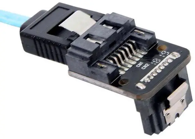 Alt view image 6 of 7 - WRIARICH 90 Degree Right Angle SATA 7Pin Female to Male Adapter, 6Gbps SATA III Signal Converter for Desktop Motherboard, SSD & HDD