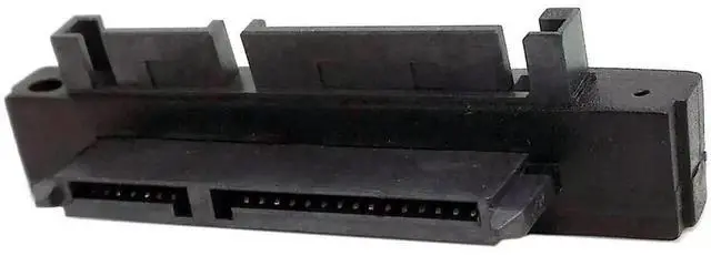 Alt view image 6 of 7 - WRIARICH 90 Degree Right Angled SATA 22Pin 7+15 Male to Female Extension Adapter