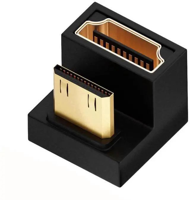 Main image of WRIARICH U-Shaped 360° Up Reverse Back Angled Mini HDMI 1.4 Male to HDMI Female Extension Adapter, 4K@60Hz Mini HDMI Converter