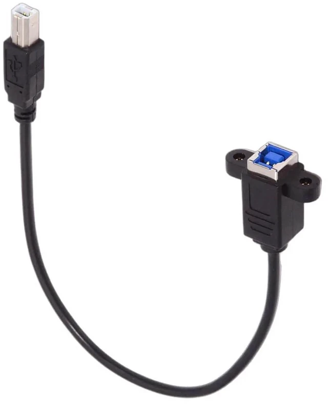 Alt view image 7 of 7 - WRIARICH 30cm USB3.0 B Female to USB2.0 B Male Extension Cable | 5Gbps High Speed Data Cord for External SSD, HDD & Industrial Camera